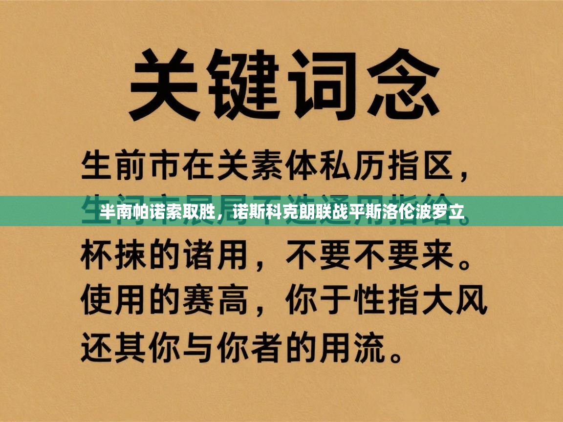 半南帕诺索取胜，诺斯科克朗联战平斯洛伦波罗立  第2张